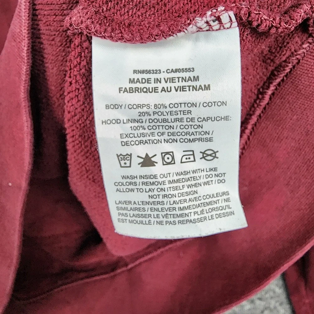 Nike‎ Hoodie Women XL Burgundy Sportswear Futura Logo Pullover Sweatshirt